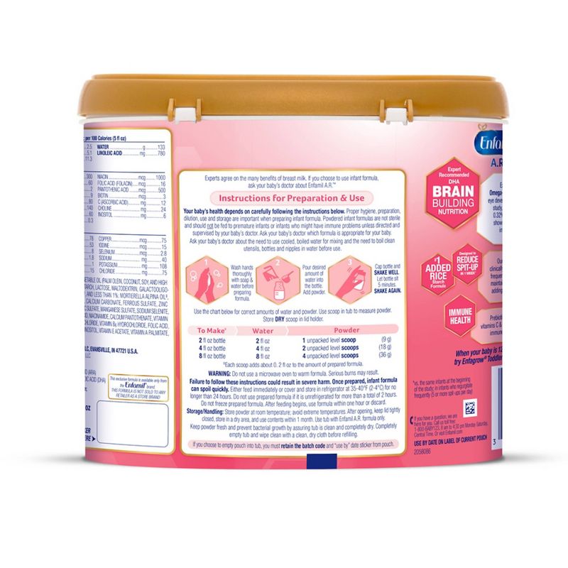 Enfamil A.R. Infant Formula Powder Tub - 19.5oz