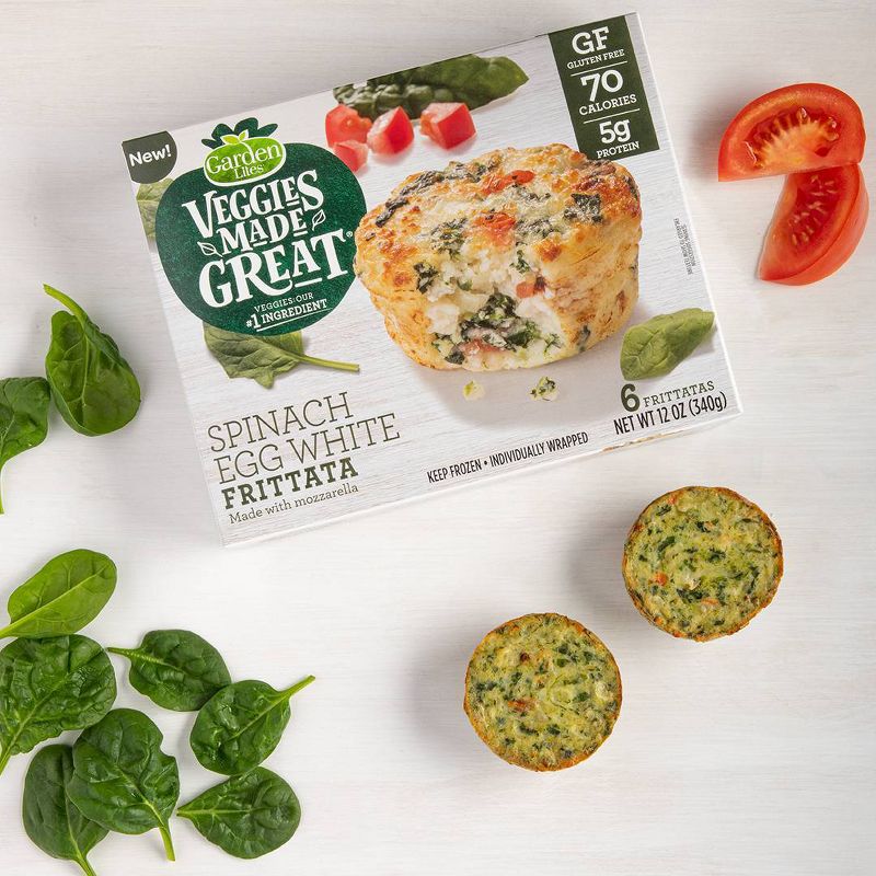 Garden Lites Veggies Made Great Frozen Spinach Egg White Frittata - 12oz/6ct