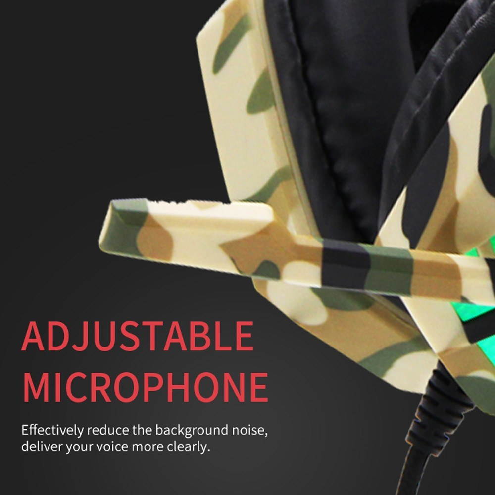 SY850MV Gaming Headset 3.5mm Wired Over Ear Headphones Noise Canceling E-Sport Earphone with Mic LED Light Volume Control AUX+USB for Desktop PC