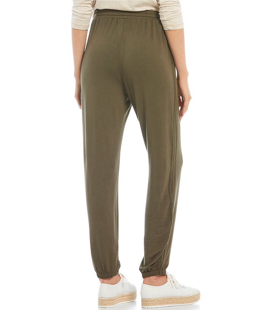 Angie High Rise Stripe Cargo Jogger Pants
