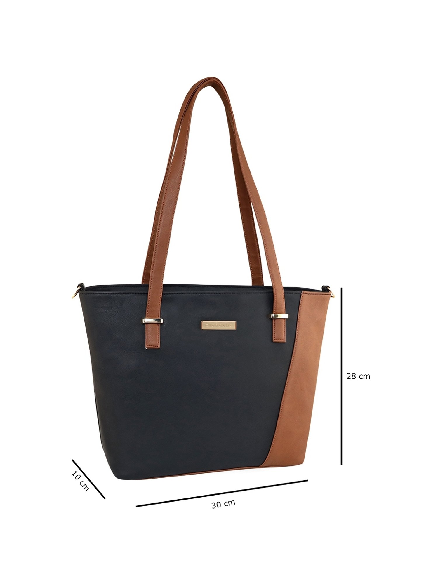 Giordano Black Color Block Medium Shoulder Handbag