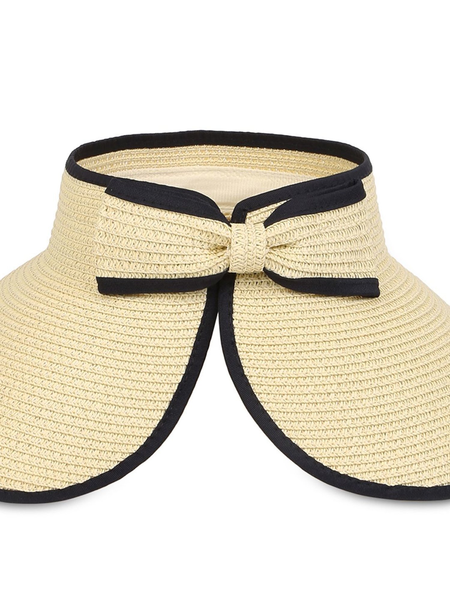 ToniQ Cream Textured Edgeing Sun Visor Hat