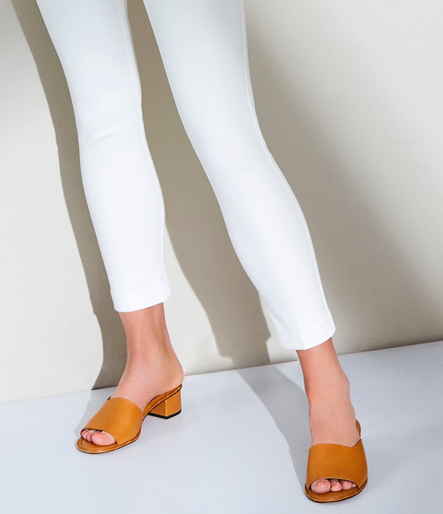 Sarto by Franco Sarto Alden Leather Block Heel Slides