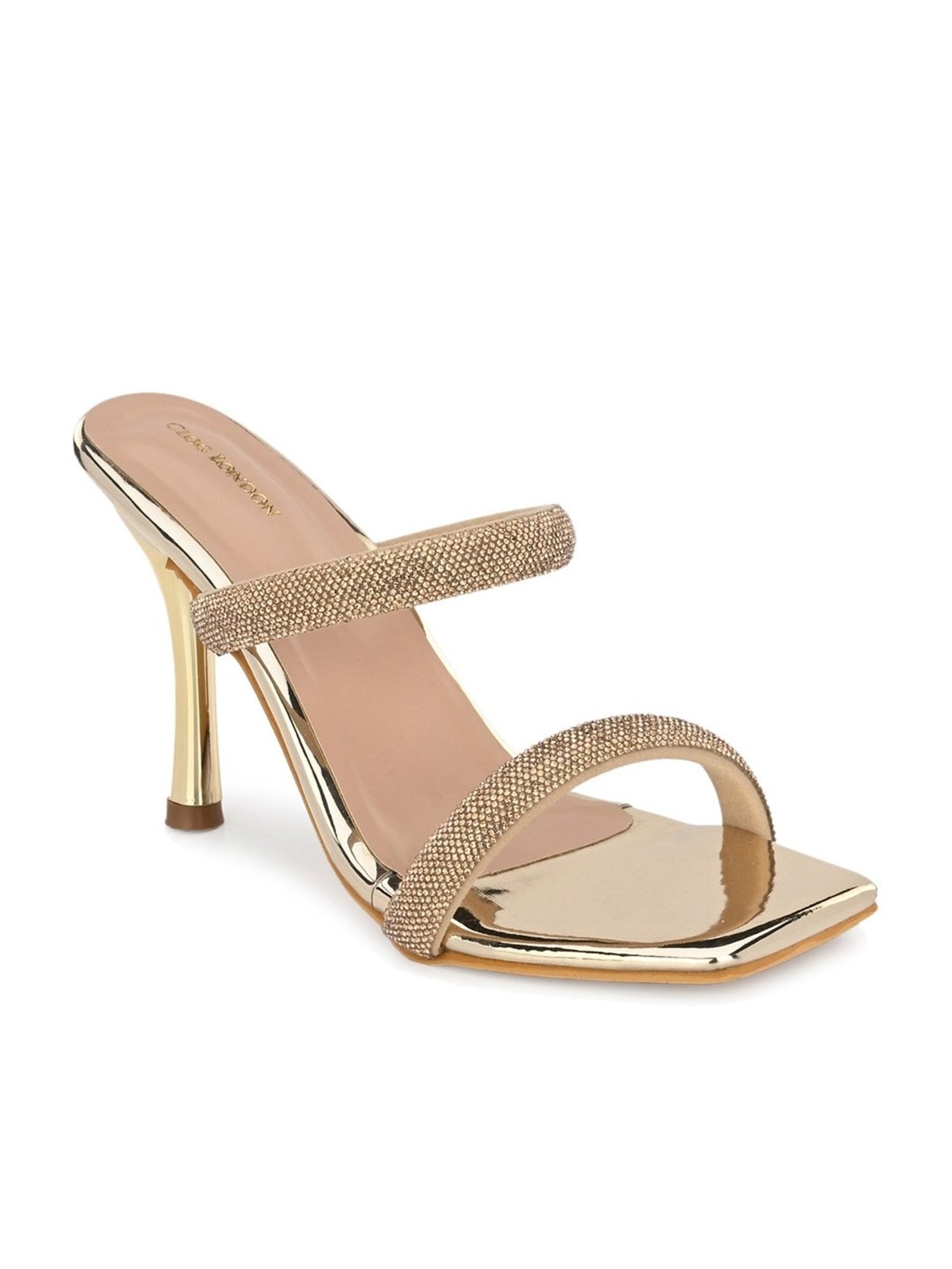 Clog London Women's Gold Casual Stilettos