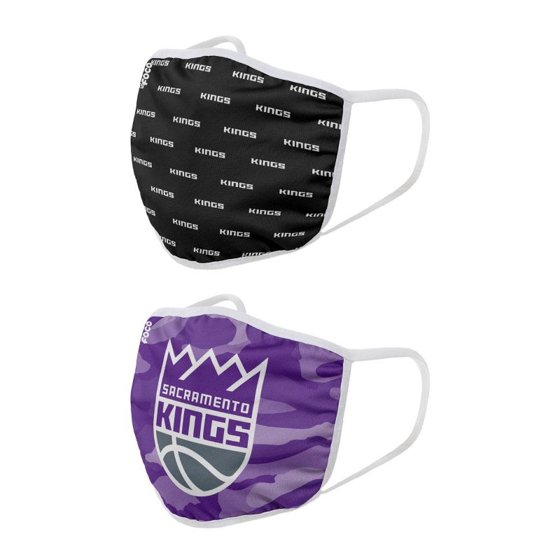 NBA Sacramento Kings Adult Face Covering 2pk