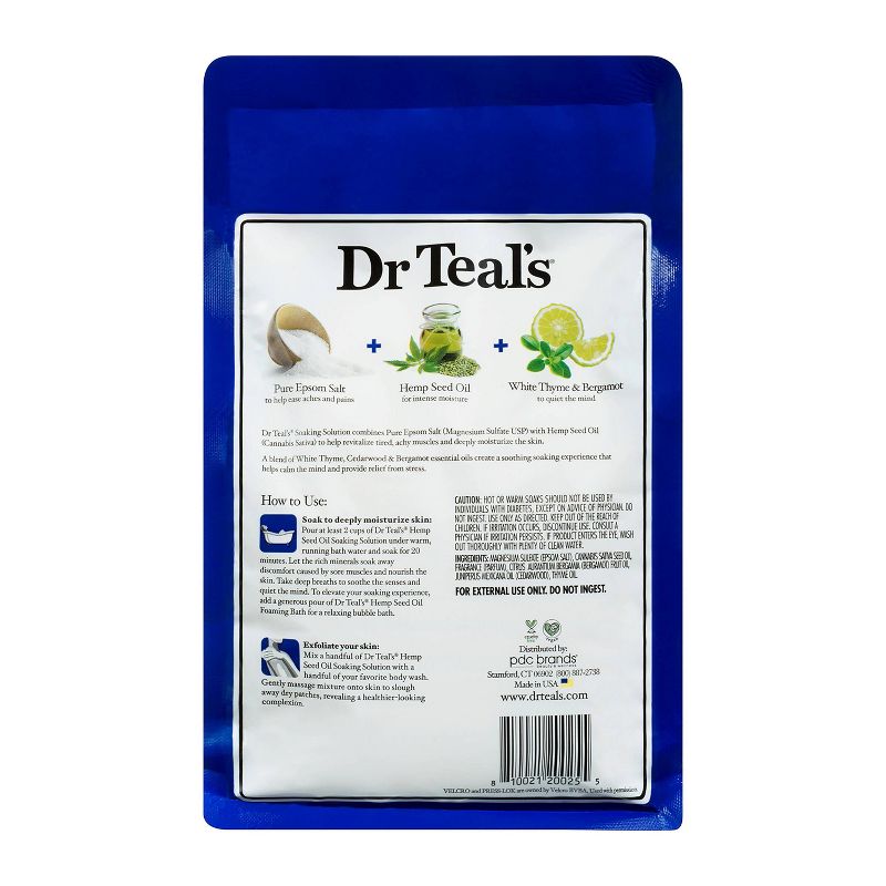 Dr Teal's Hemp Seed Oil Epsom Soak - 48oz