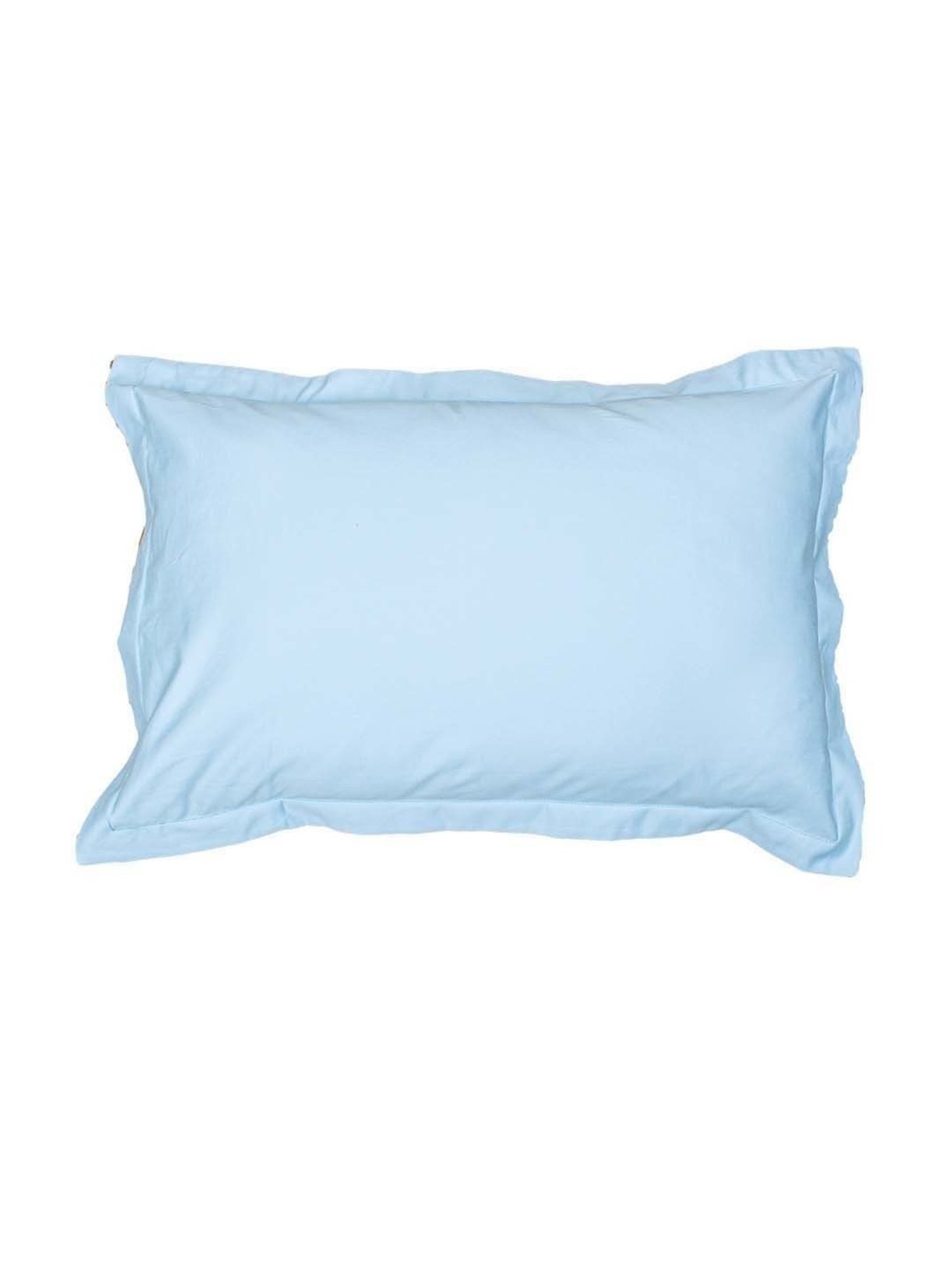 House This Juniper Blue Cotton 600 TC Pillows - Set of 2