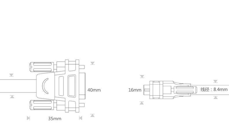 DV103 6.56ft/2m DVI-D(24+1) male to DVI-D (24+1)male Digital Dual Link Cable 24K gold plated