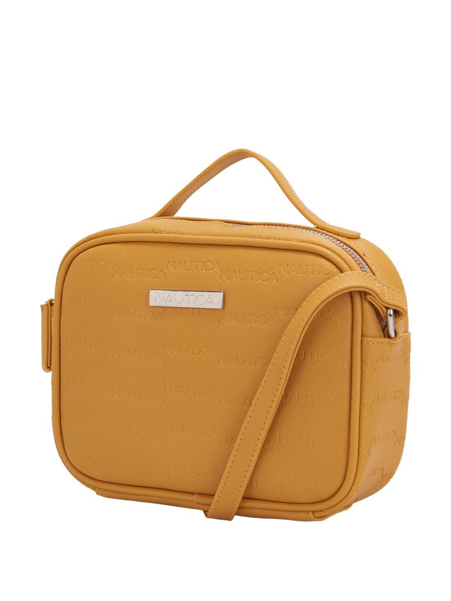 Nautica Yellow Solid Medium Sling Handbag