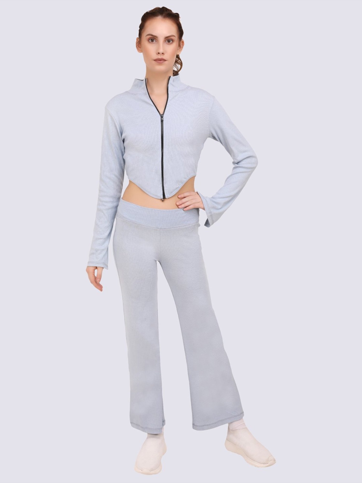 EVERDION Grey Cotton Trackpants