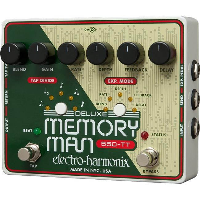 Electro-Harmonix Deluxe Memory Man Tap Tempo 550 Effect Pedal