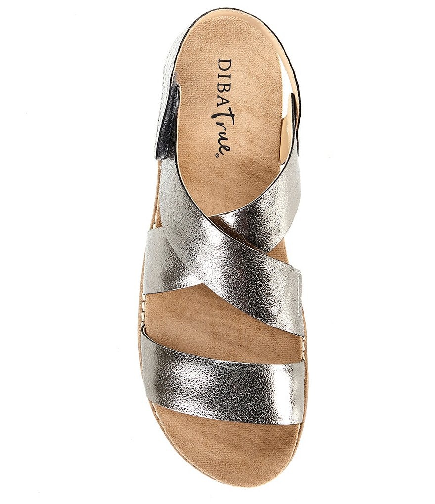 Diba True Cold Bay Metallic Platform Wedge Sandals
