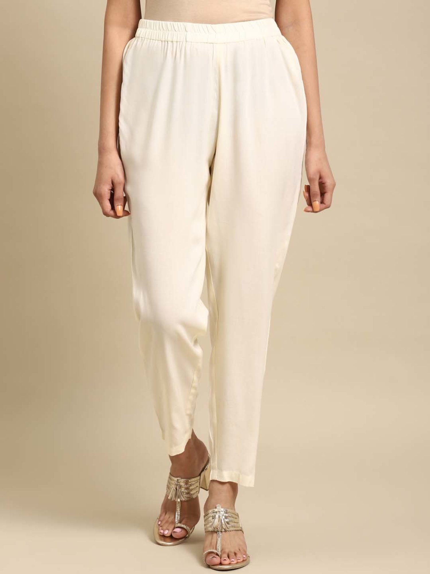 Rangita Sea Green & Off-White Printed Kurta Pant Set