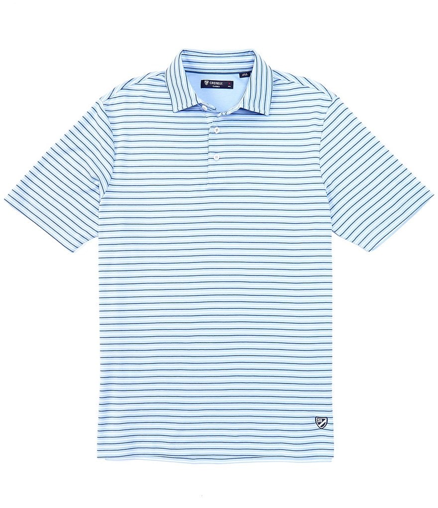 Cremieux Classic Fit Stripe Short-Sleeve Polo Shirt