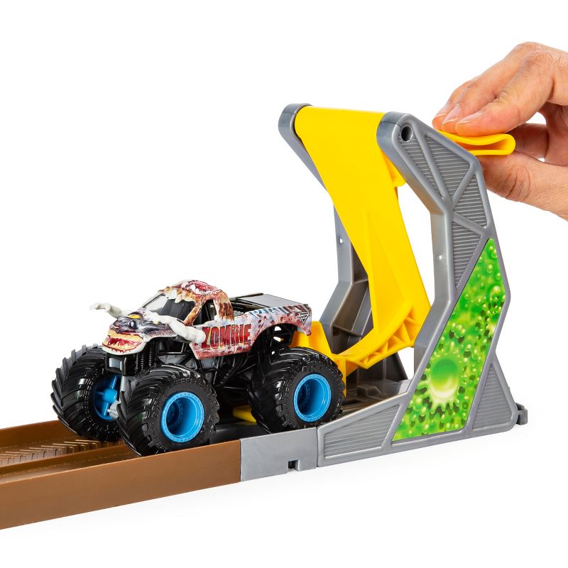Monster Jam Official Zombie Madness Playset Featuring Exclusive Die-Cast Zombie Monster Truck