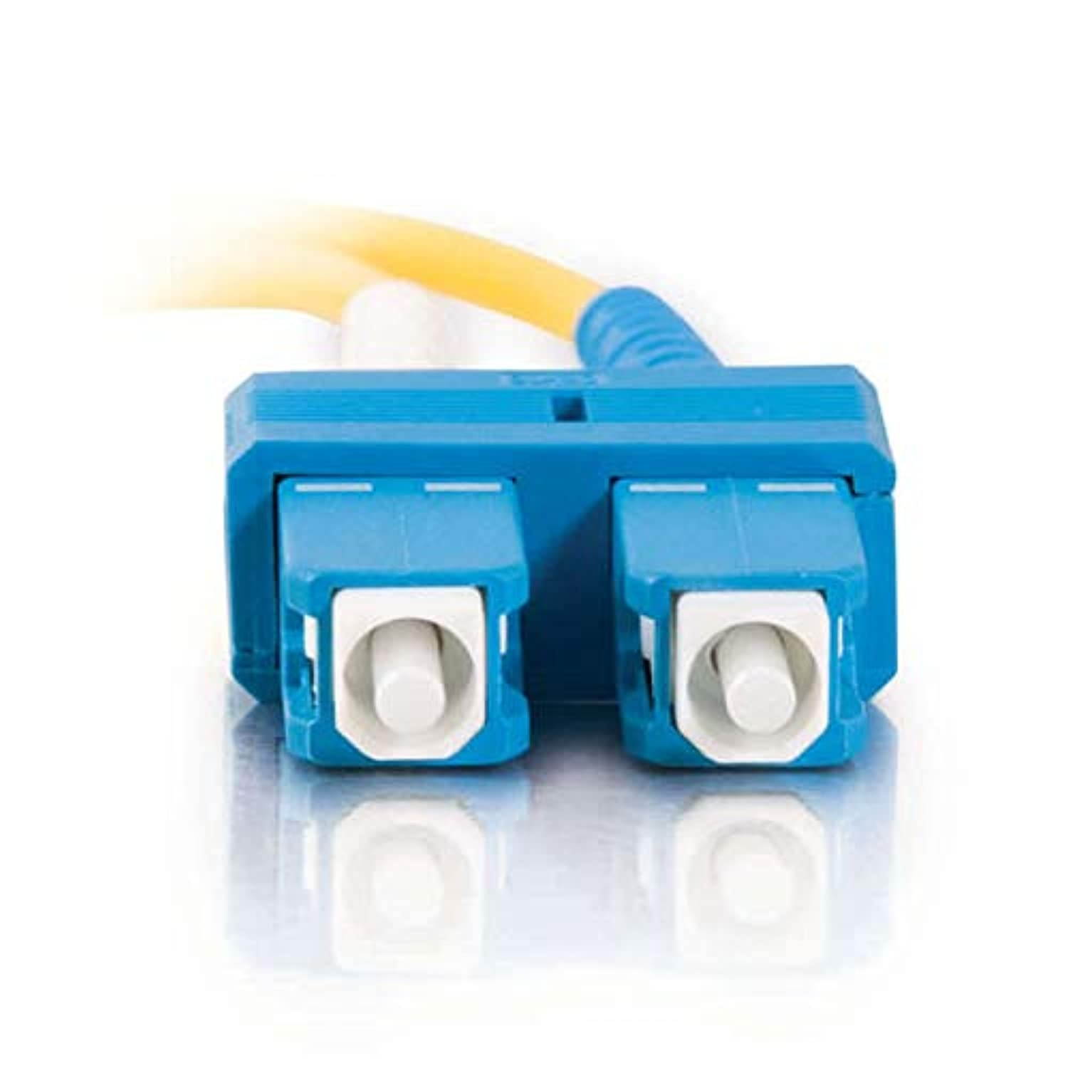 C2G/Cables to Go 34665 SC/SC LSZH Duplex 9/125 Single-Mode Fiber Patch Cable (1 Meter, Yellow)