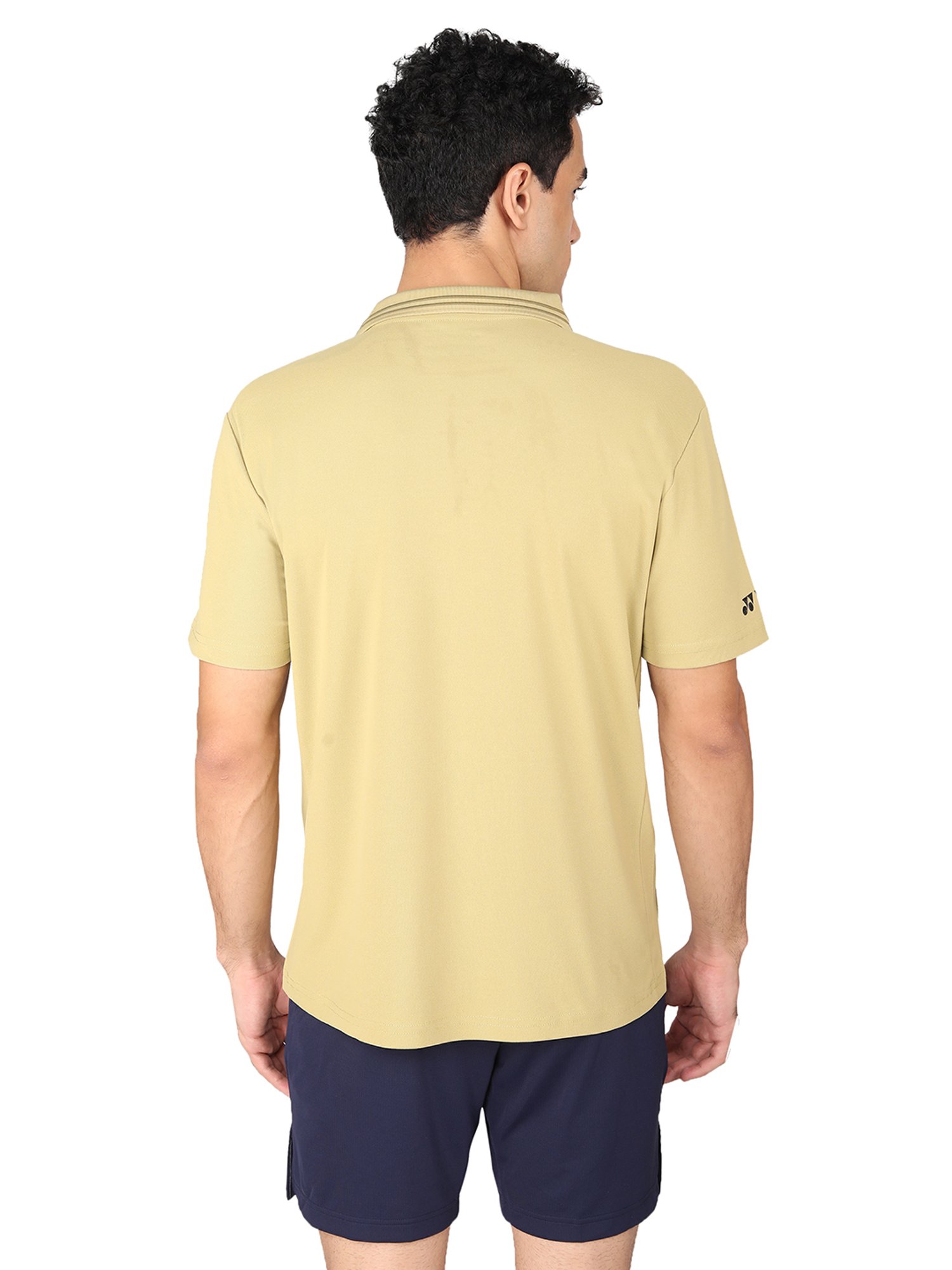 Yonex Khaki Regular Fit Badminton Polo T-Shirt