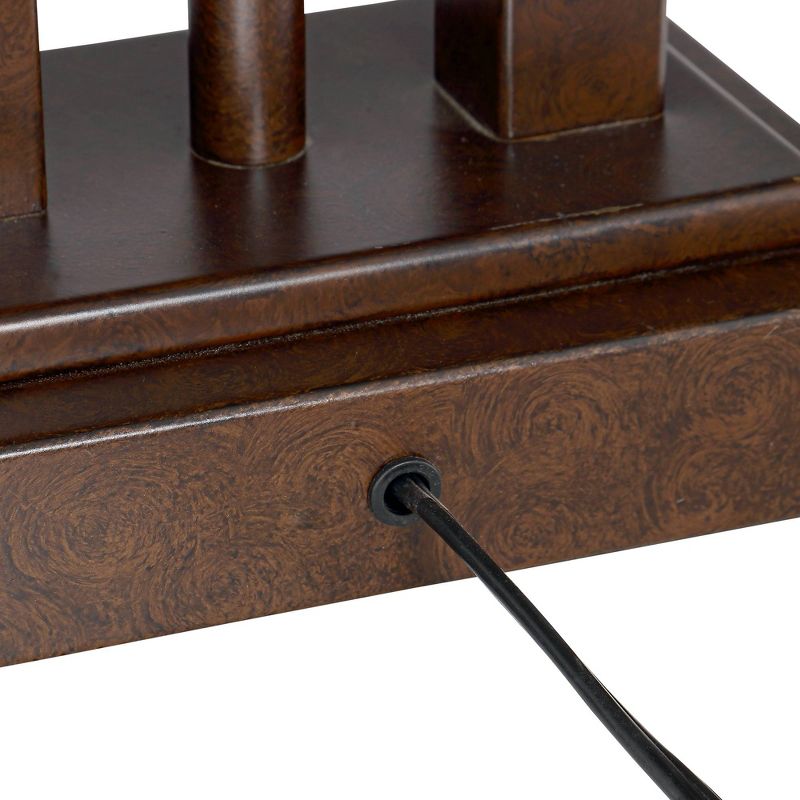 23" Iron/Seeded Glass Axel Farmhouse Industrial Task Lamp (Includes LED Light Bulb) Black - JONATHAN Y