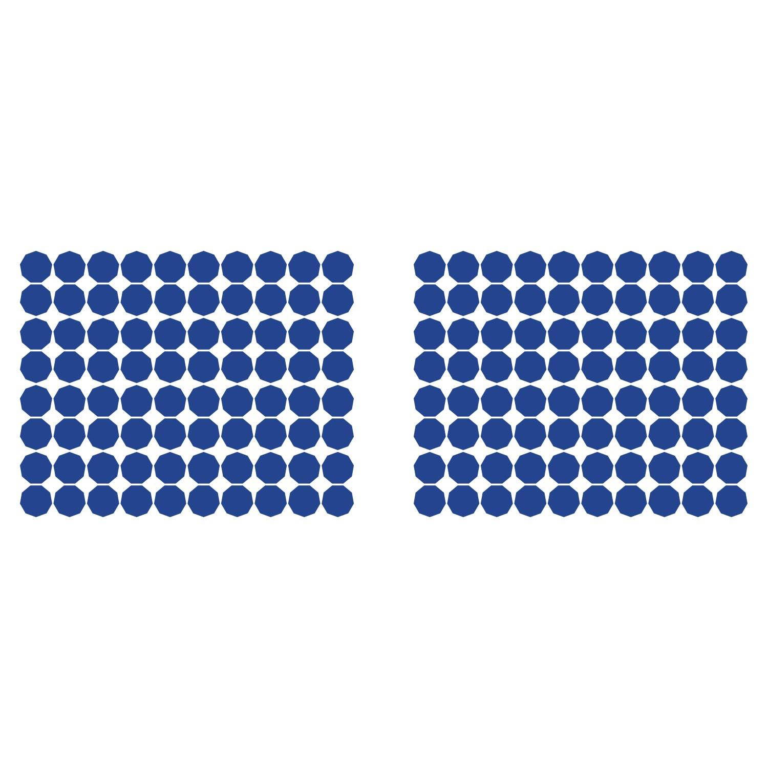 LiteMark 2 Inch Blue Nonagon Decals - Pack of 80