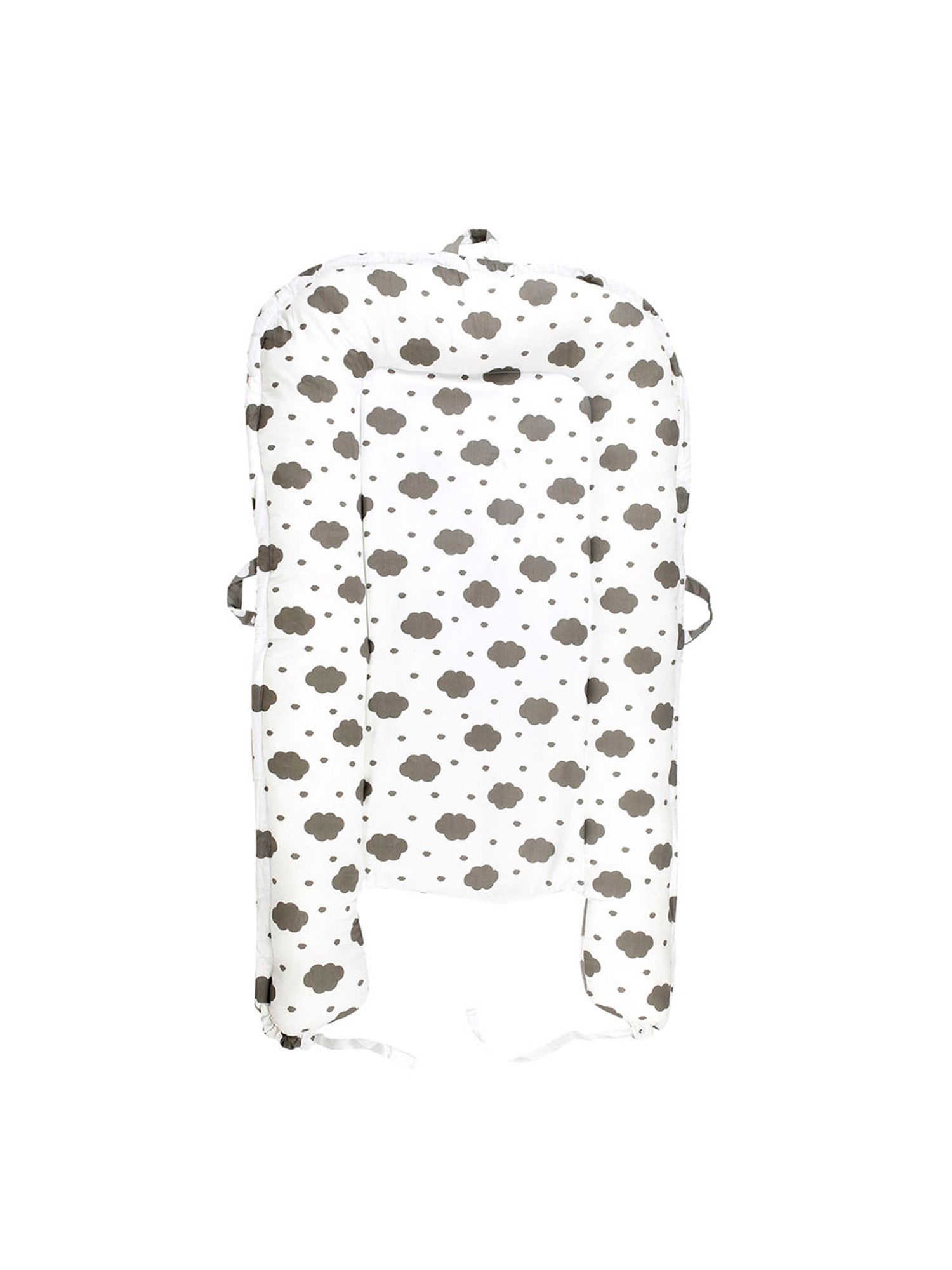 Baby Moo Baby Bed Cum Carry Nest Sleeping On A Cloud Grey