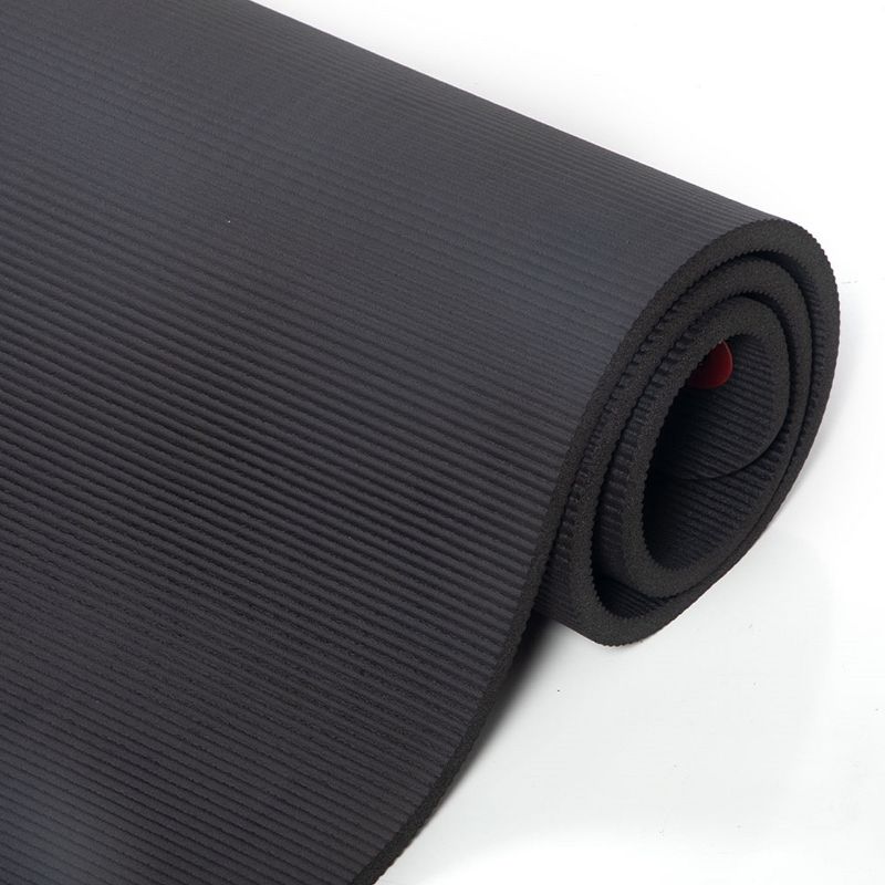 Power Systems Premium Hanging Exercise Fitness Mat for Yoga, Pilates, Workout Studios, and Gyms - 56" Length & 5/8" Thick, Jet Black