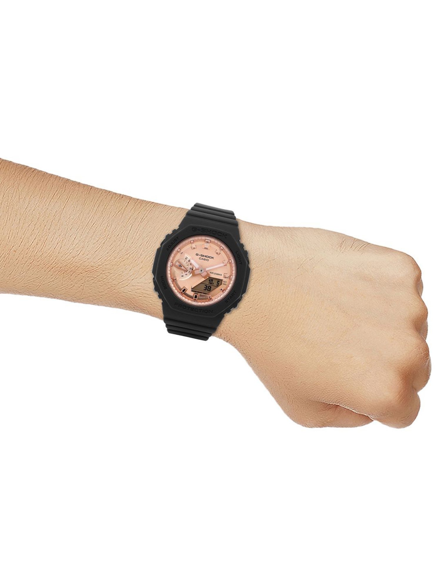 Casio G-Shock GMA-S2100MD-1ADR Rose Gold Analog-Digital Dial Black Resin Strap Women's Watch G1459