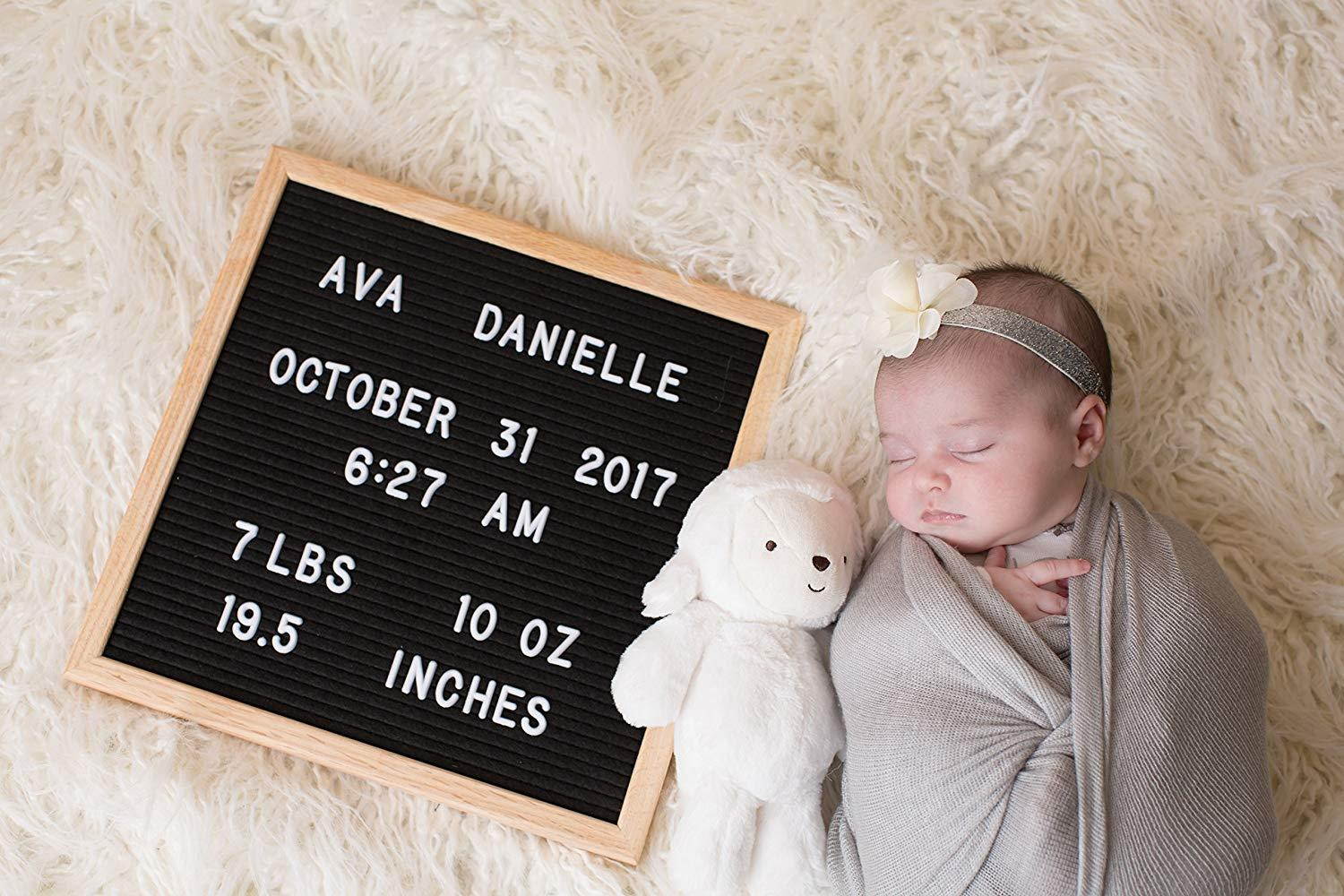 Premium 12x12 Letter Board with Letter Organizer - Changeable Black Felt Vintage Letter Board Sign by Letter&Felt