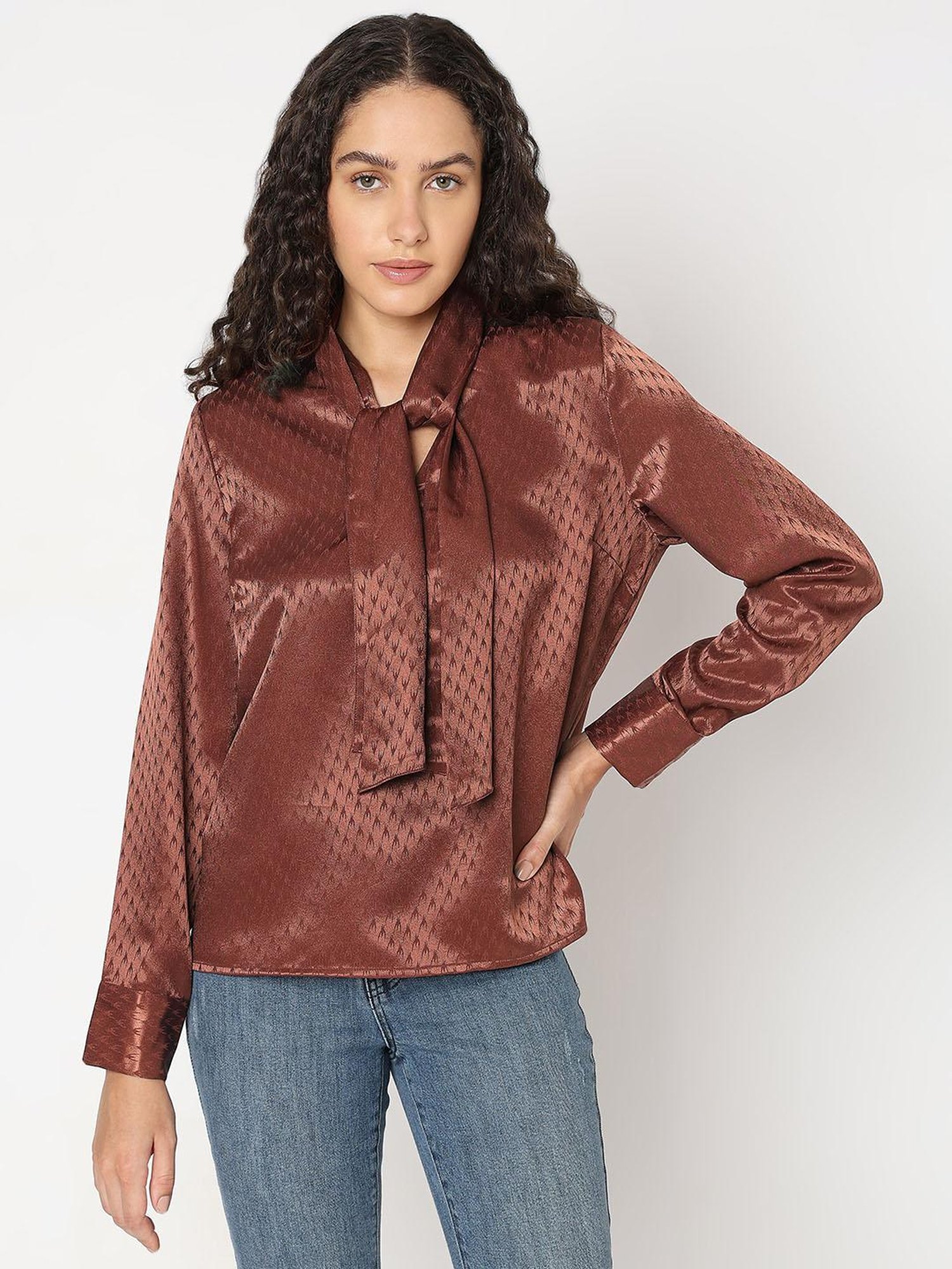 Vero Moda Brown Printed Top
