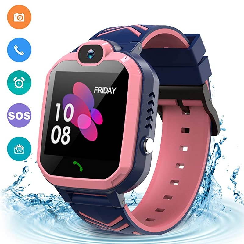 Waterproof Smart Watch Phone GPSLBS Tracker Smart Watch for for 312 Year Old Compatible iOS Android Smart Watch Christmas Birthday Gifts for Excluding SIM Card