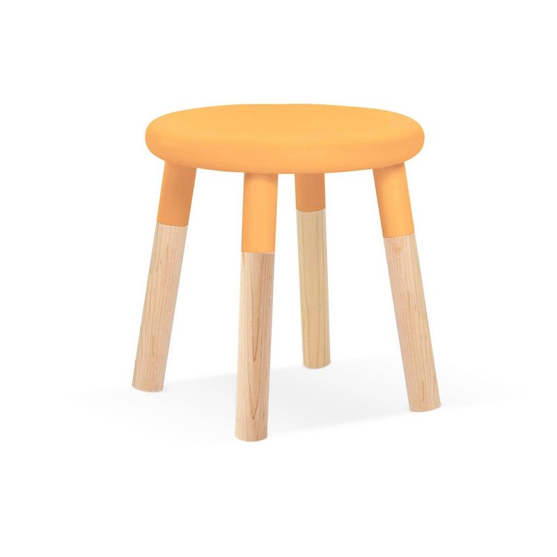 Set of 2 Peewee Wood Veneer Kids' Chairs Maple/Orange - Nico & Yeye