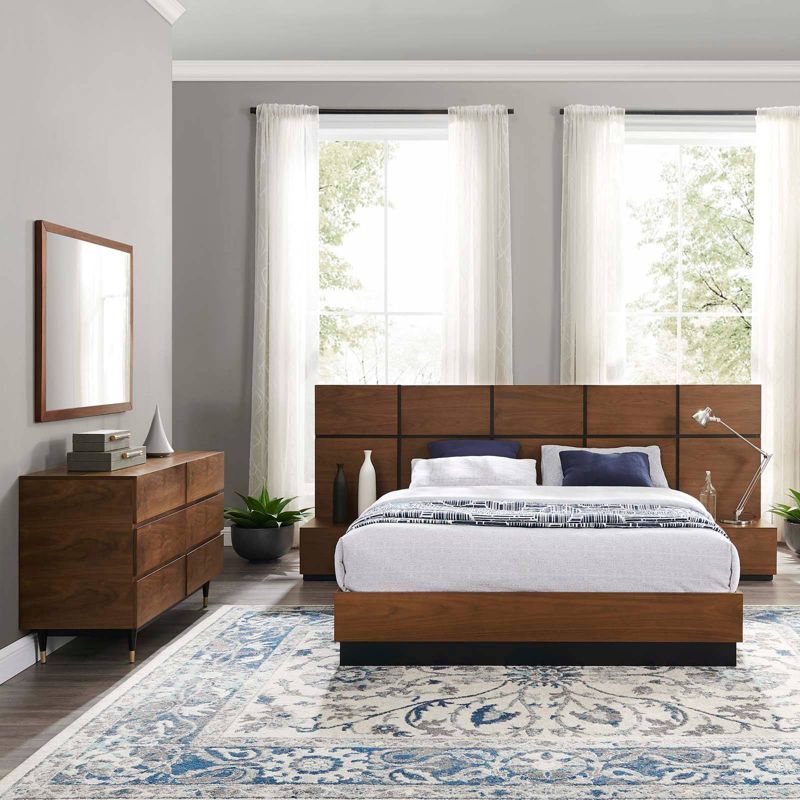 4pc Twin Radiance Platform Bed Bundle Natural Maple/White - Nexera - Nexera