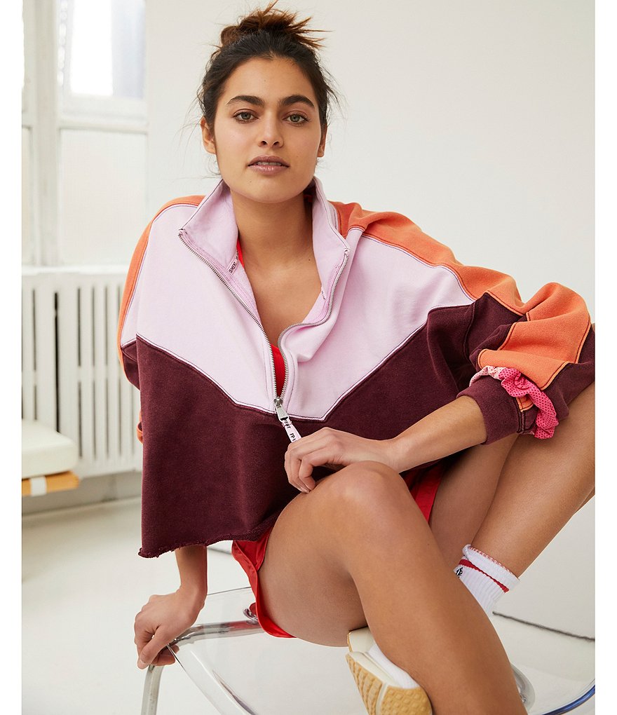 Splendid Knit Zip Up Drawstring Hoodie