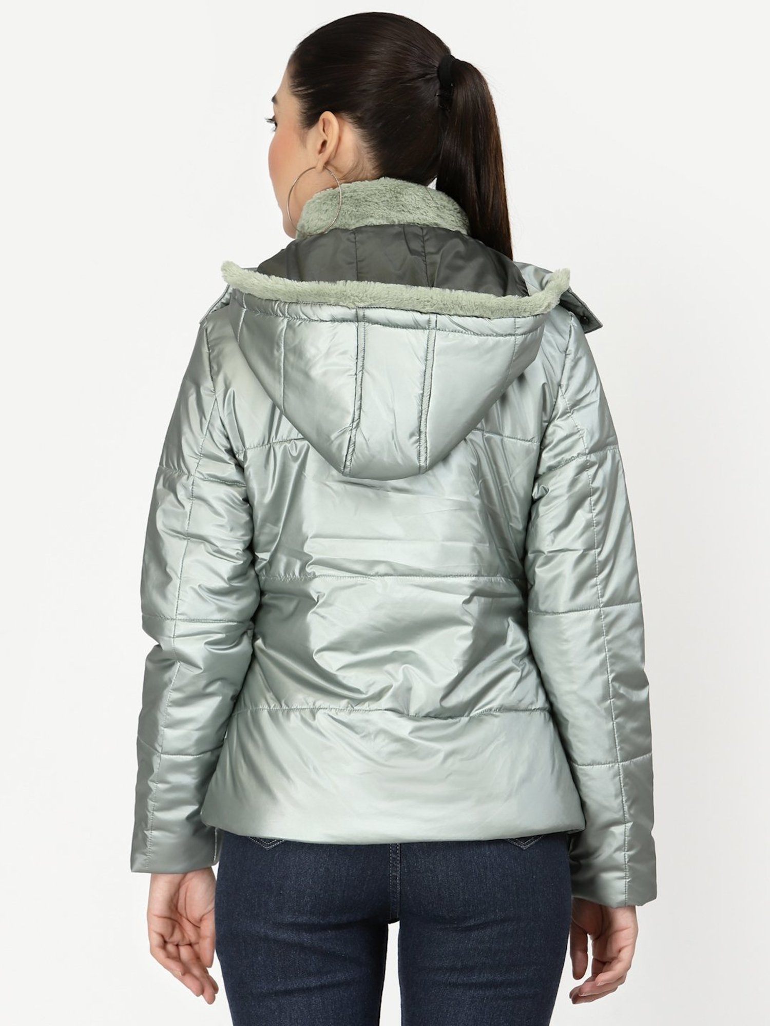 Juelle Sea Green Hooded Jacket