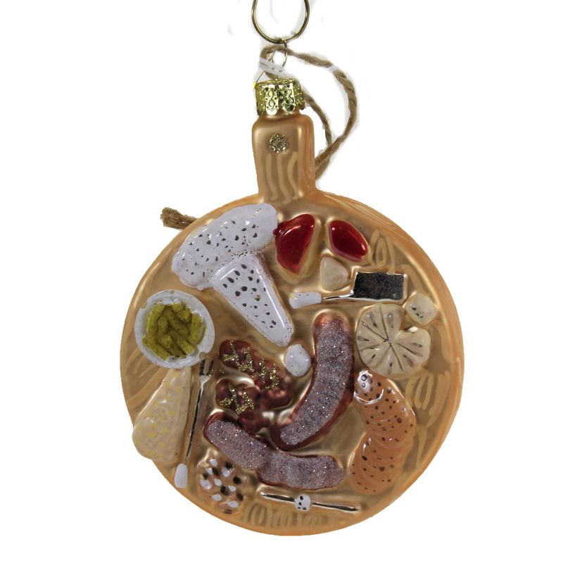 Holiday Ornament 4.0" Charcuterie Board Cheese Meat Fruit Knife  -  Tree Ornaments