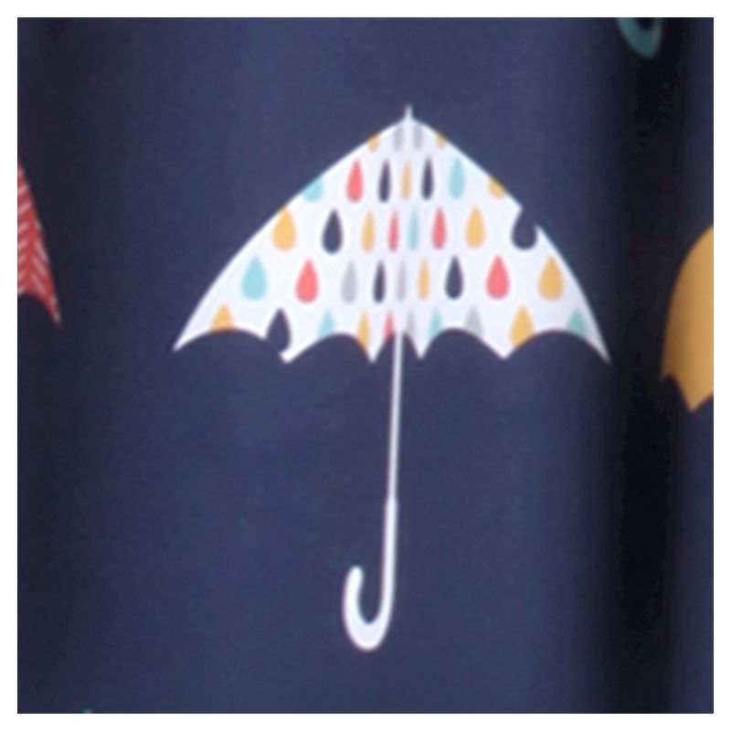 52"x84" Umbrella Room Darkening Window Curtain Set Navy - Lush Décor