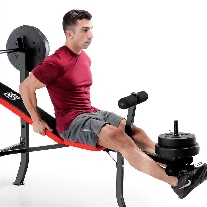 Marcy Pro Standard Bench with Weight Set 100lbs - Black