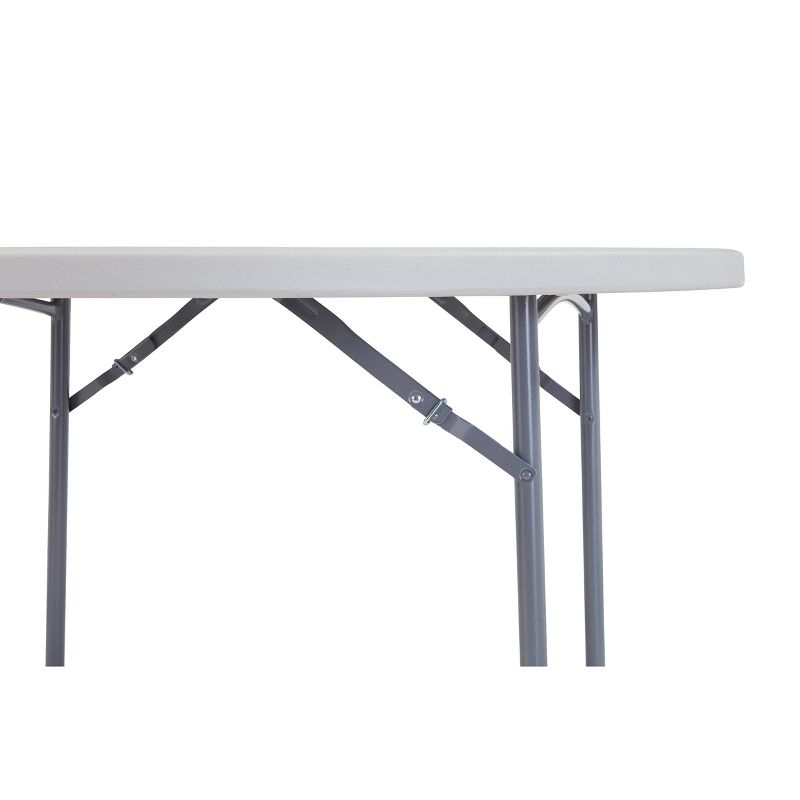 71" Heavy Duty Round Folding Table Speckled Gray - Hampton Collection