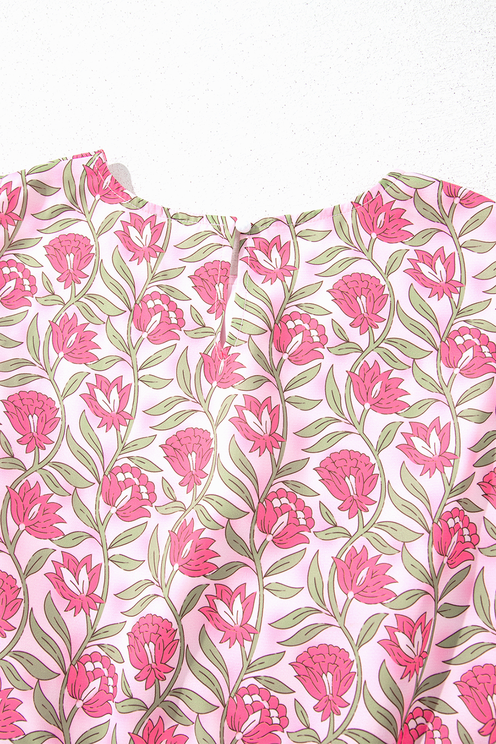 Pink Boho Floral Print Cropped Top Mini Skirt Set