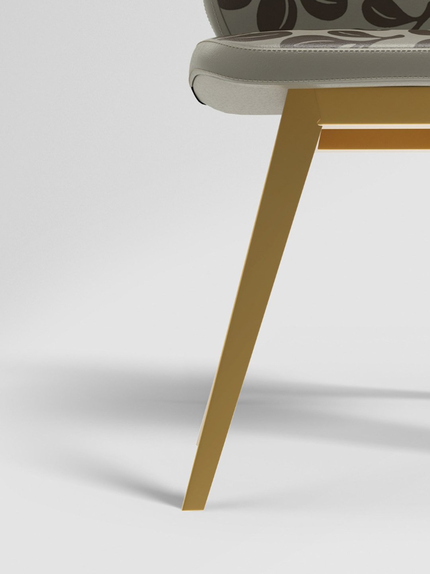 Durian Elanor Modern Brown & Beige Premium Leatherette Dining Chair