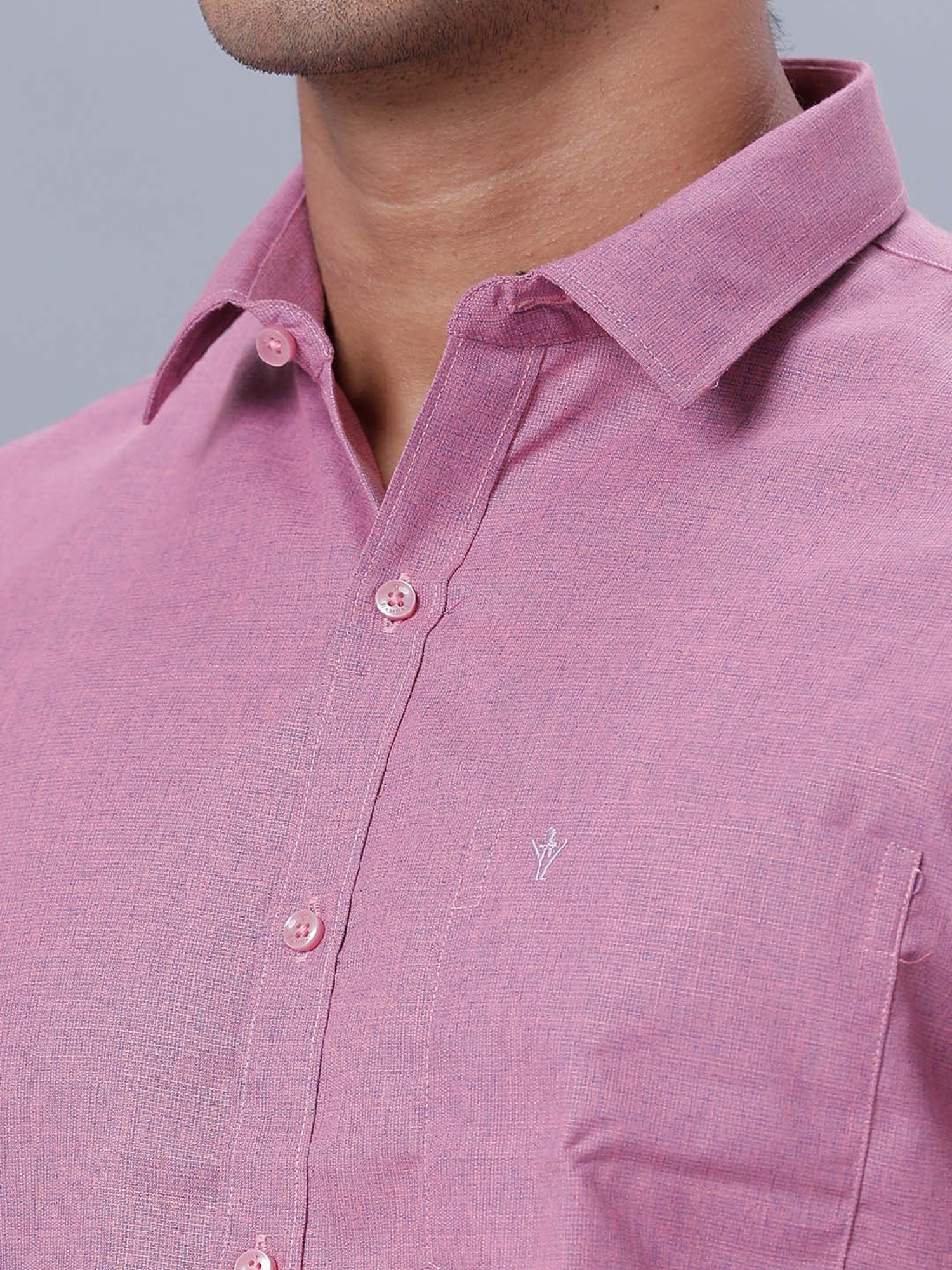 Ramraj Purple Regular Fit Shirt