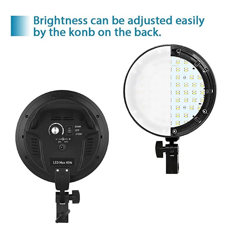 Studio Photography Softbox LED Light Kit Including 20X28 Inches Softboxes 45W BiColor Temperature 2700K5500K Dimmable LED Lights 2 Meters Light Stands Carry Bag