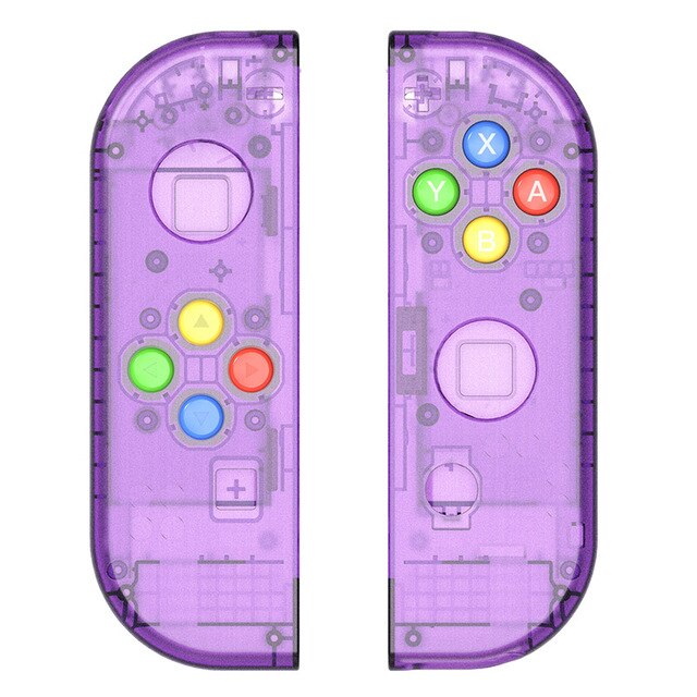 1 Pair for Nitendo switch NS JoyCon Joy Con Controller Housing Shell Case for NintendoSwitch Clear Cover(Purple)