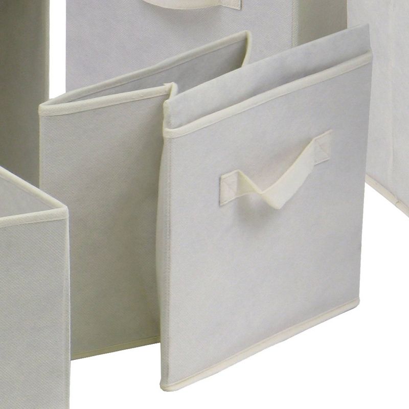 Set of 4 Capri Foldable Fabric Baskets Beige - Winsome