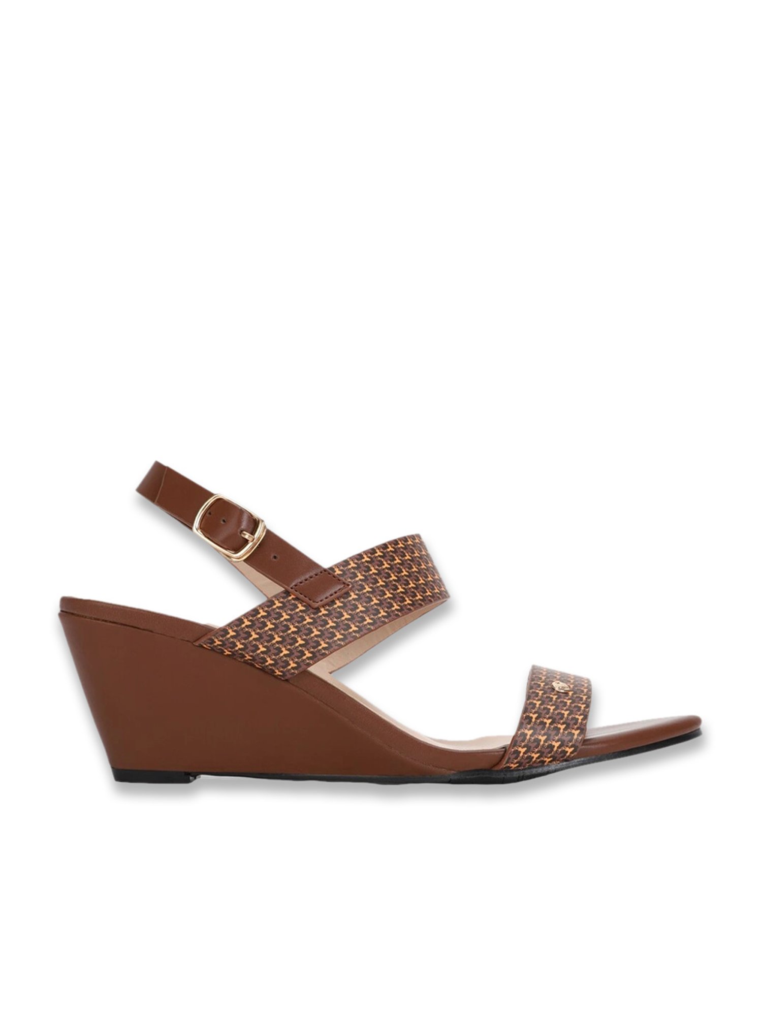 Allen Solly Women's Brown Back Strap Wedges