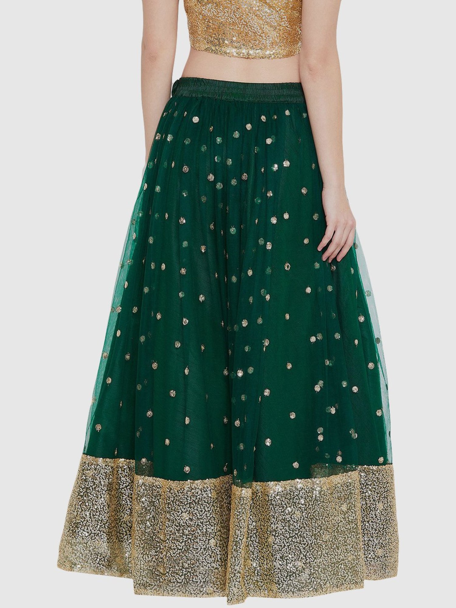 studiorasa Green Embroidered Skirt