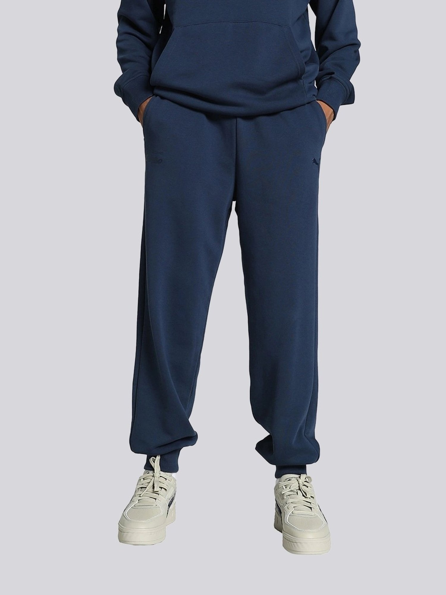 Puma Porsche Legacy Blue Cotton Relaxed Fit Sports Joggers