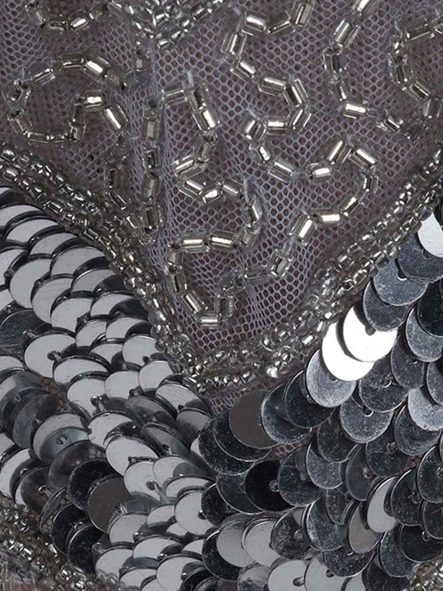 Odette Grey Embellished Fancy Cape