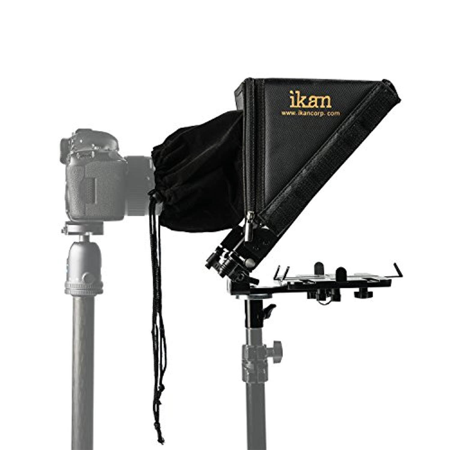 ikan pt-elite-ls elite tablet teleprompter for light stands, black