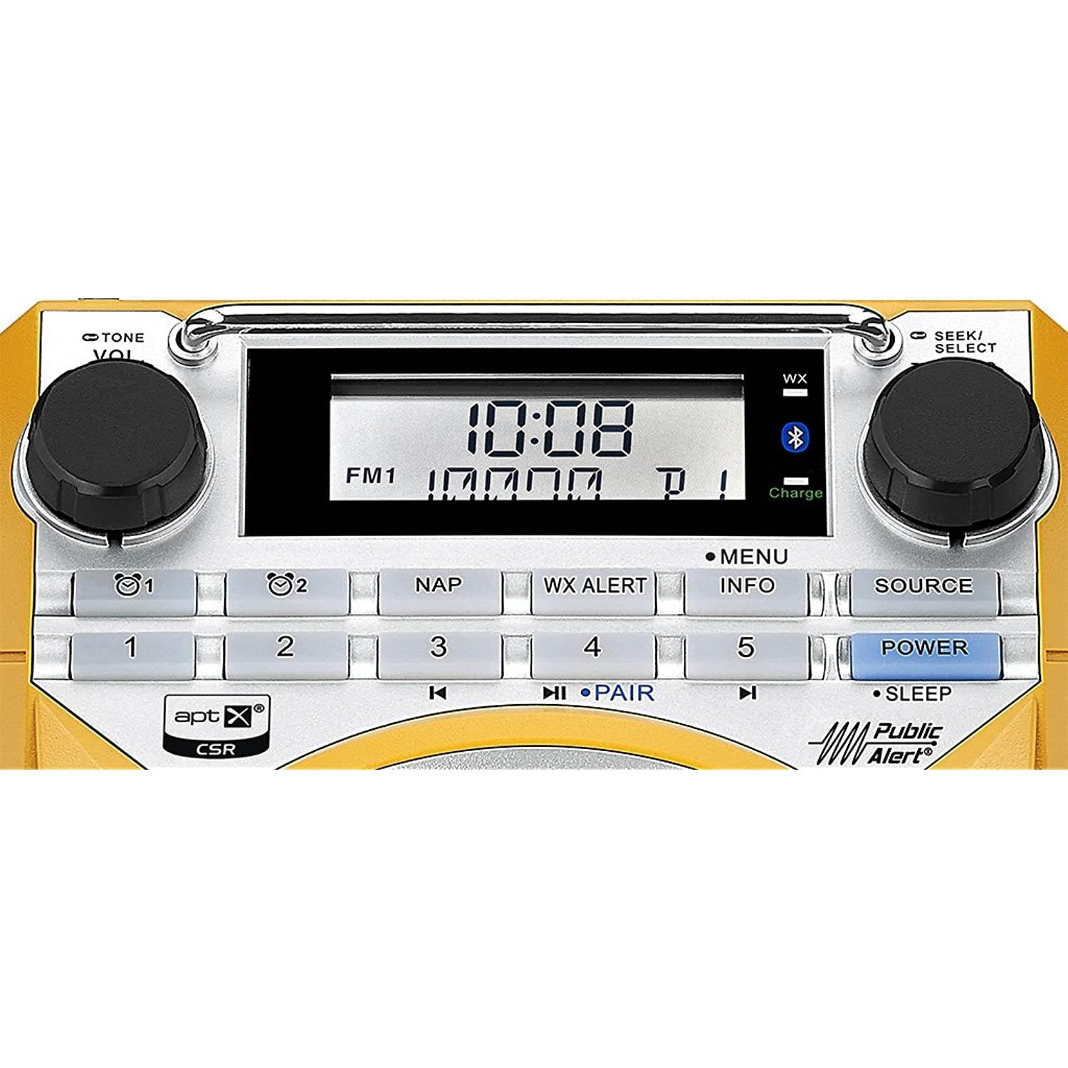 Sangean U4 AM/FM-RBDS/Weather Alert/Bluetooth/Aux-in Ultra Rugged Rechargeable Digital Tuning Radio