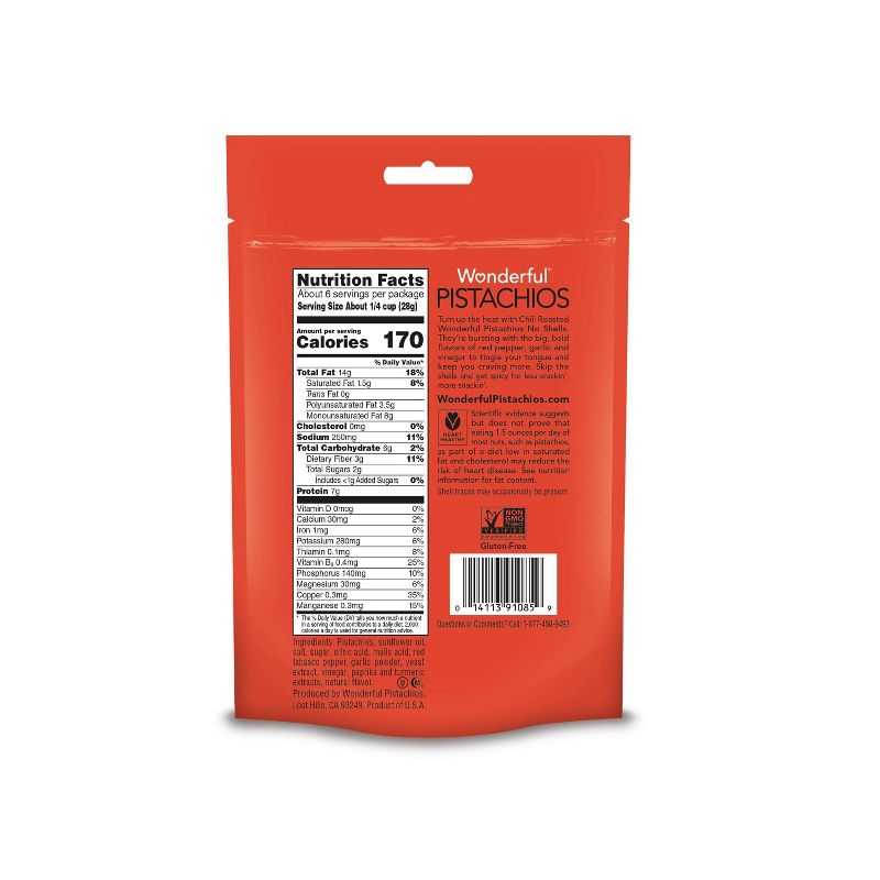 Wonderful Pistachios No Shells Chili Roasted - 5.5oz